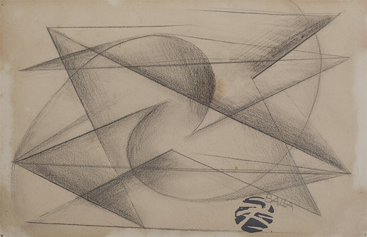 Linea di velocita' + forme rumore, 1913 ca.