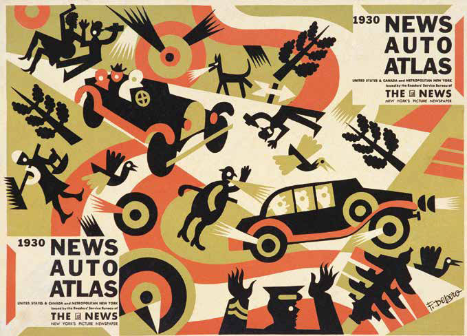 Prima e quarta di copertina per l'Auto-Atlas 1930 del The News